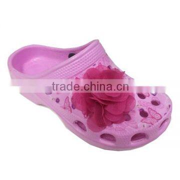 2015 cute Kids EVA sandals, EVA children shoes with big flower