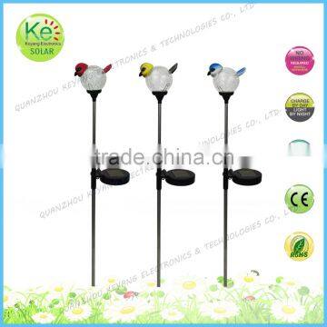 Outdoor street lights glass bird led solar powered sensor light