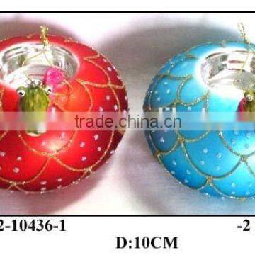 (02-10436)beautiful glass round tealight holders