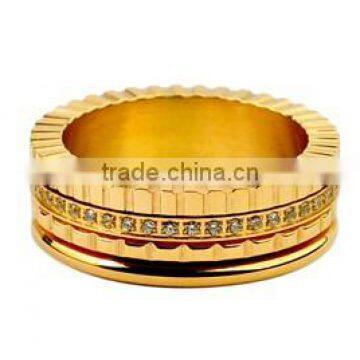 Gold plated jewelry sets wholesale rotating ceramic diamond fashion cheap new model latest wedding ring