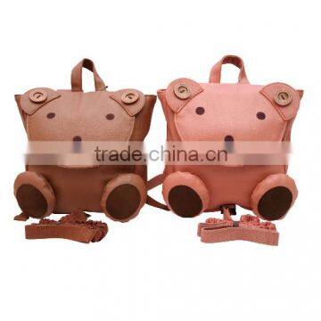 MS81075C Bear Pattern Kindergarten Kids PU Backpack