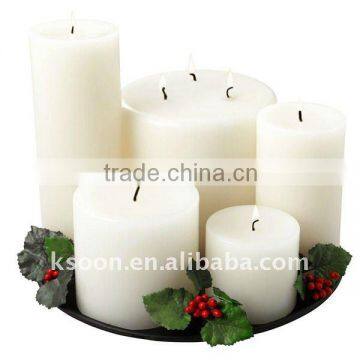 Christmas pillar candles