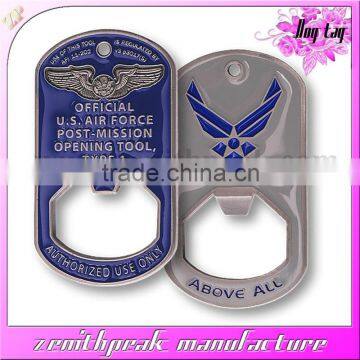 2016 Metal decoration USA ARMY dog tag ,soft enamel bottle opener tag,beer bottle dog tag