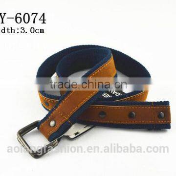 webbing belt with Pu strap