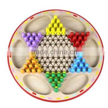 Multi Colour Wooden Chess Game Toy for Kids