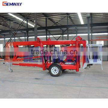 China hydraulic check picker towable boom man lift for sale