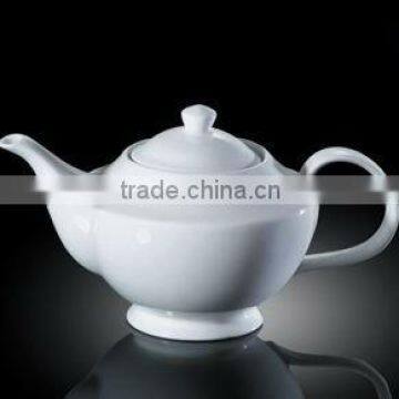 H7322 wholesale durable white color restauranthotel teapots porcelain