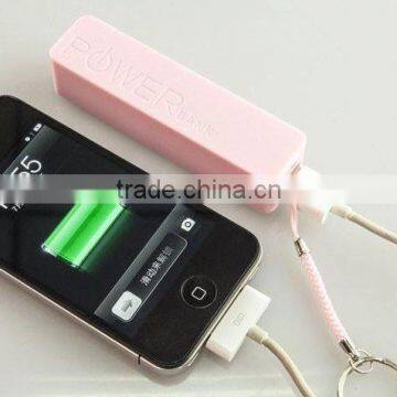from professional factory power bank 2600mah for iPhone/backberry/Sumsung/HTC perfume power bank