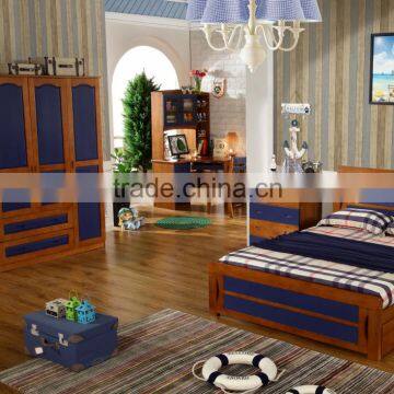 Latest Wooden Kids Bedroom Set 4P-17485
