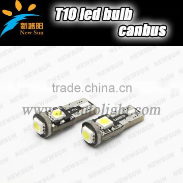 2014 High Quality Canbus Error Free And Nonpolar Canbus T10 5050 3smd Led Bulb Light