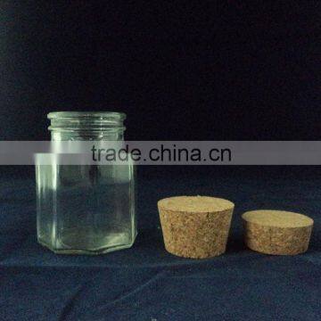 3oz corked glass jar for herbs, spices