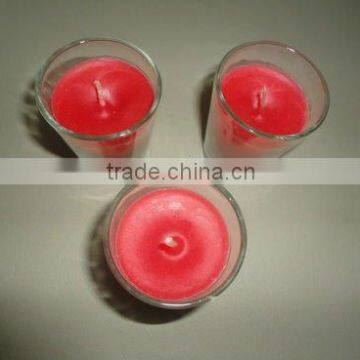 aroma soy wax candle in Small glass, artificial candle