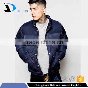 Daijun OEM 100%nylon in plain navy cotton cheap custom fashion man jacket