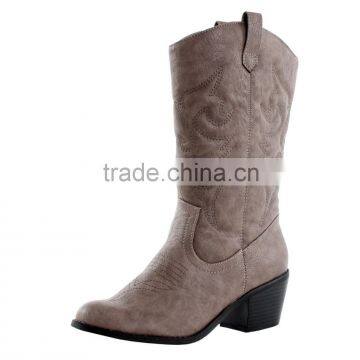 Fashion New Cowgirl Women Western Leather Boots photo-6