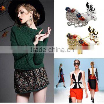 Crystal Christmas Jewelry Christmas ELK Brooch Pins photo-6