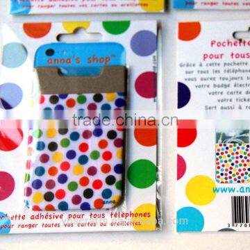 lycra phone sticker card holder for all phones