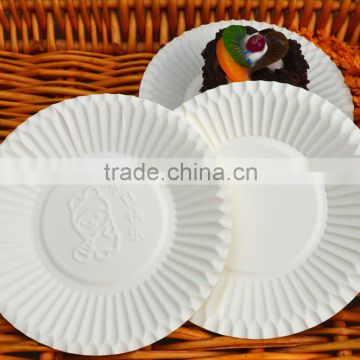 6 inch 8 inch 9inch 7inch white disposable round paper plate for fruit nut with factory price