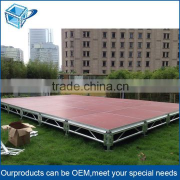 Hight Quality outdoor aluminium frame wedding decoration wooden platform stage