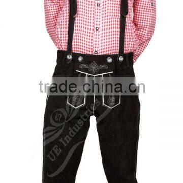 654 knee length lederhosen, trachtenlederhose, bavarian clothing, bavarian lederhosen, kniebund lederhosen, suede lederhosen