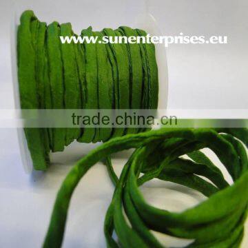 Silk habotai Cords - handyed silk cords -4742 - Grass