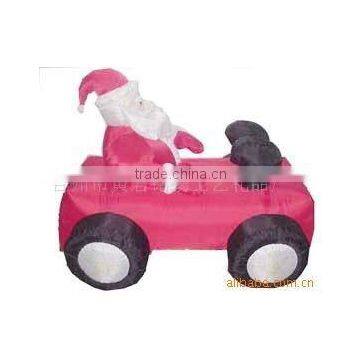 Inflatable decoration santa train