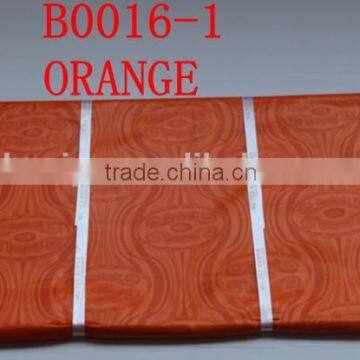 good price High quality african brocade fabric soft material B0016 ORANGE