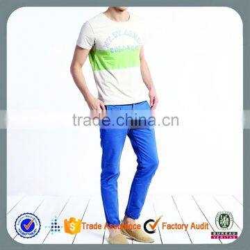 2015 latest design mens chinos slim fit 100% cotton casual pants