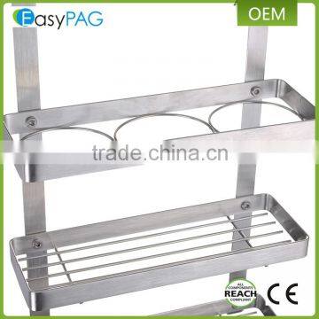 ESYLIFE Stainless Steel Hanging Kitchen Spice Rack, Silver (3 Tier) photo-5