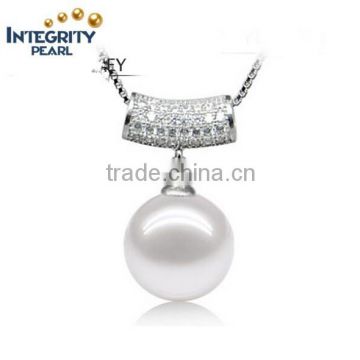 9mm AAA round cheap fashion freshwater pearl pendant jewelry