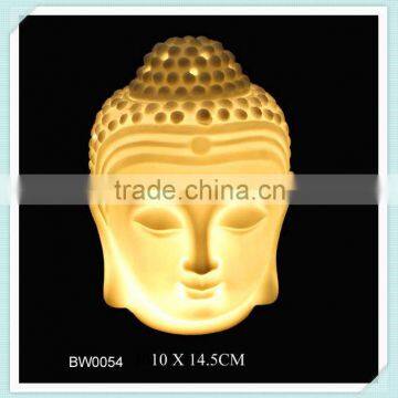 ceramic budda head incense oil burner