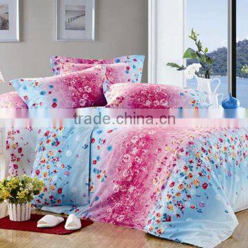 Hot Sale Cotton Bed Sheet Quilt Bedding Sets Reactive Printed Floral Design Soft and Comfortable photo-4