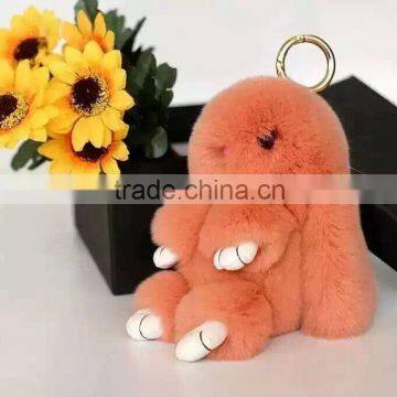 wholesale colorful rex rabbit fur little rabbit key chain