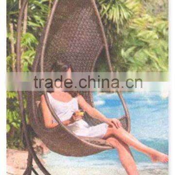 Hot selling PE rattan swing egg chair