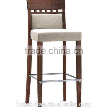 wooden furniture cheap price restaurant bar stool bar chair with metel footrest