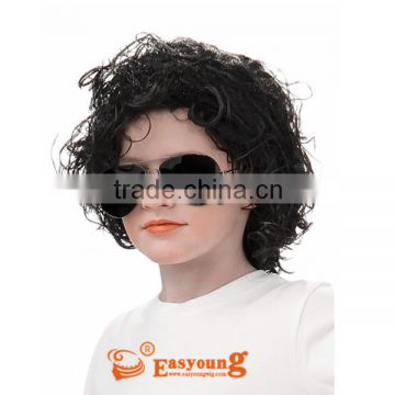 kids michael jackson wigs, synthetic hair wigs for children