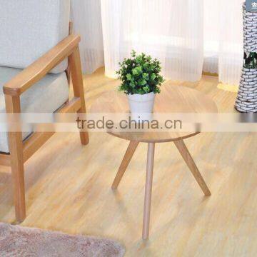 particle board side table with solid wood legs