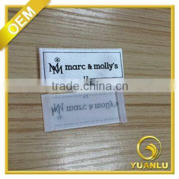 high quality soft satin clothes printing labels for clothing