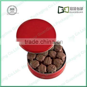 Christmas Gifts Small Metal Round Chocolate Tin Box, Metal Box