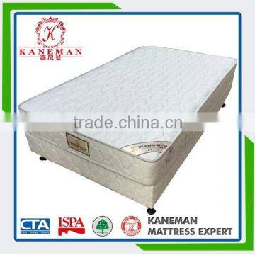 5 star hotel bed base and boxspring mattress with Belgium Bekaert fabric