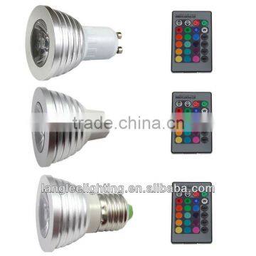 3W E27 16 Color LED RGB Magic Light Bulb with Wireless Remote Control Wireless Remote