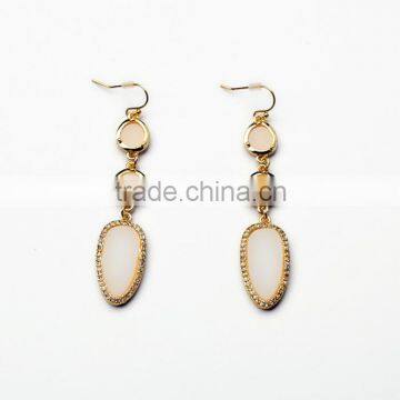 2016 gold hanging earrings clip on earrings wholeasle