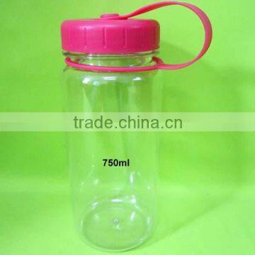 PCTG 750ml Clear Hot Filling Plastic Water Bottle With BPA Free