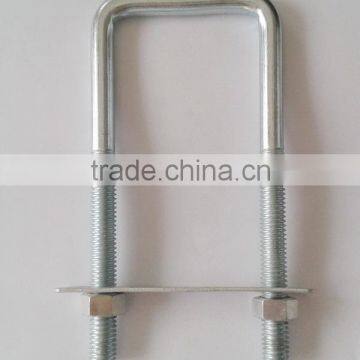 Metal U-bolt pipe clamp, square U-bolt bolts