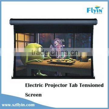 200" Electric Projector Screen Tab Tensioned with 3D Screen