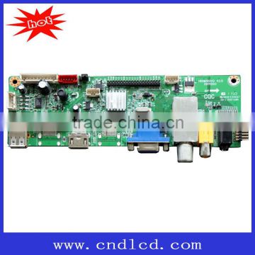 USB+HDMI+VGA+TV+Earphone LCD TV driver board support 1920*1080