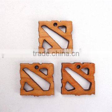Newest Dota 2 Keychain Custom Wood Keychain Dota Key Rings Wood Keychain