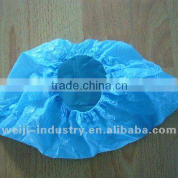 Disposable Blue Protective CPE Shoe Cover, Nonwoven Shoe Cover