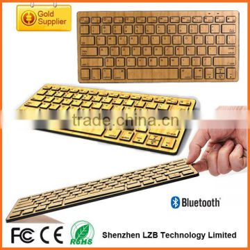 Wood wireless keyboard, bamboo bluetooth keyboard for iphone/ipad/tablet