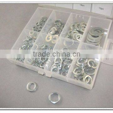 Hardware 250pc Flat & lock/Spring Washer Kit/Assortment/Set