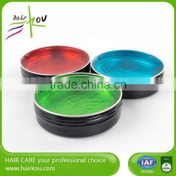 2016 Best Seller Pomade Water Based Strong Hold Matte Color Wax, Clay, Hair Styling Gel